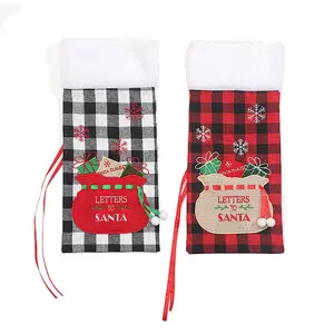 Christmas Wine Bottle Dust Cover Bag for Home Table Decor Christmas Gift Ornaments For New Year