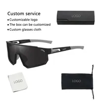 2025 unisexe haut de gamme sport lunettes de soleil TAC lentille Logo personnalisé polarisé UV400 bleu noir Baseball cyclisme à la mode en plein air