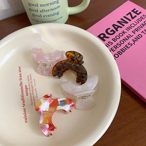 Nouvelles pinces à cheveux en acétate de petite taille, style français, effet teinté, pour femmes – Accessoires capillaires élégants - Product Image 2