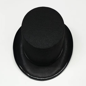 Sombrero de mago negro para actuaciones en escenario, accesorios mágicos transpirables unisex para adultos, protección solar - Product Image 3