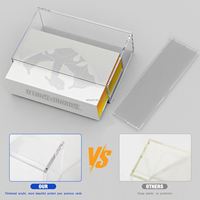 Boîte de présentation et étui de luxe en acrylique transparent moderne pour Pokémon Mega Charizard X EX UPC pré-assemblé