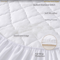 Protège-matelas matelassé imperméable gaufré, drap-housse en polyester, housse de lit, draps de lit, literie d'hôtel, vente en gros, personnalisé