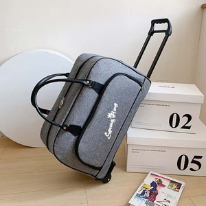 SpringFlora Travel Duffel Bag 36-55L Zipper Closure Soft Handle Rolling <b>Suitcase</b> for Weekend Trips - Product Image 2