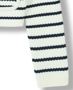 <span class=keywords><strong>Pull</strong></span> en laine à col en V à manches longues pour femmes, automne-hiver 2025, sur mesure OEM et ODM, couleurs contrastées, rayures, cardigan en tricot avec boutons - Product Image 6