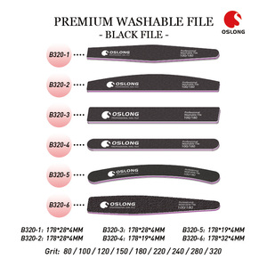 Bán buôn 100/180 miếng giấy nhám dũa móng in logo cá nhân hóa - Product Image 2