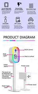 <span class=keywords><strong>Alquiler</strong></span> Premium de Cabina de Fotos con iPad y Cámara DSLR para Eventos, Bodas y Fiestas, Espejo Fotográfico Ovalado con Iluminación RGB - Product Image 5