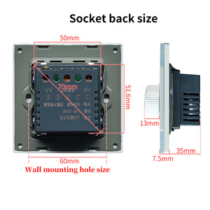 สวิตช์หรี่ไฟอูบาโร 86 มม. แผงกระจกนิรภัย ปรับแรงดันไฟฟ้าแบบไม่มีขั้นบันได ติดตั้งแบบซ่อน - Product Image 3