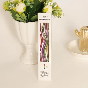 Hot Sale Spiral Happy Birthday Candle Multi-Colored Made of Paraffin Wax - Product Image 3