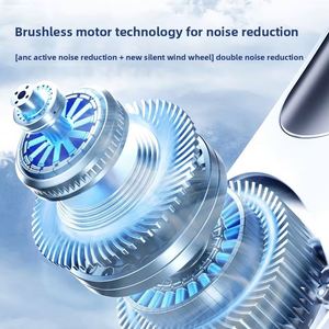 Ventilateur de cou mains libres personnalisé TEC à refroidissement supraconducteur silencieux 4000 mAh rechargeable avec affichage numérique LED portable et mains libres - Product Image 3
