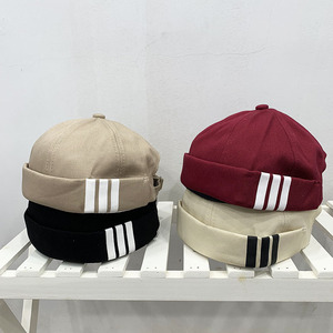 DDA677 Retro <span class=keywords><strong>Street</strong></span> <span class=keywords><strong>Dance</strong></span> Hip Hop หมวก Beanies Skullcap ฤดูร้อน Melon เจ้าของบ้าน Brimless หมวก Unisex ผ้าฝ้าย Docker Sailor หมวก - Product Image 3
