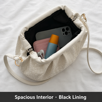 Sac nuage en PU tressé fait main sur mesure avec chaînes et cordon de serrage pour femme, nouveau modèle tricoté