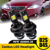 Ampoule LED Canbus SUKIOTO 40000LM D2R D2S, lampe LED D4R D4S, remplace les phares au xénon HID pour Toyota Lexus Subaru Mada Acura Infiniti