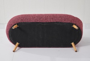 كرسي استرخاء عصري أنيق ومريح بتصميم منحني فريد، قماش ناعم فاخر باللون الأرجواني الأنيق للمنزل والمكتب - Product Image 3