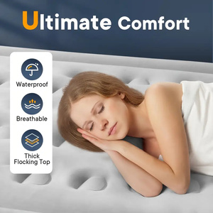 <strong>Luxury</strong> Double Inflatable Foam Bed Built-in Pump High-Adjustable <strong>Blow</strong> Air <strong>Mattress</strong> Foldable for Home Camping Outdoor Bedroom Park - Product Image 4