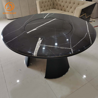 Chaise de ferme, 4 à 6 places, ensemble de table à manger en marbre, noir, moderne, pour petits espaceurs
