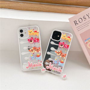 Funda de silicona para iphone 12pro max, molde de silicona suave con dibujos animados de oso, Color caramelo, Animal - Product Image 6