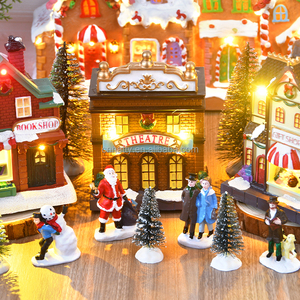 Vi cảnh quan phát quang tuyết nhà mới trang trí Giáng sinh nhựa giáng sinh ngôi nhà nhỏ quà tặng giáng sinh - Product Image 5