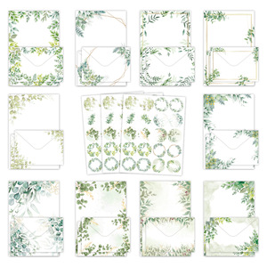 Sobres de Papel Offset Reciclables de Estilo Moderno para 160 Hojas de Eucalipto, Estilo Simple, Creativo y Artístico - Product Image 3
