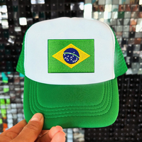 Patch Bordir Bendera Nasional Dunia Grosir AS Inggris Cina Brasil Prancis Lencana Negara untuk Disetrika pada Ransel Topi Jaket