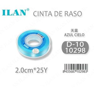 Nastro in Raso Ilan 2.0cm 25Y Blu Cielo D10 per Decorazioni e Regali - Product Image 3