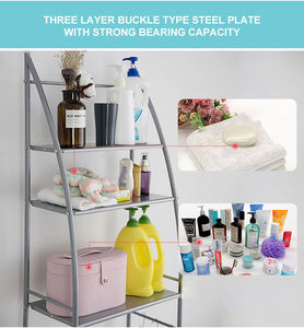 3 tầng trên máy giặt nhà vệ sinh tiết kiệm không gian giá nhà vệ sinh kệ giá phòng tắm - Product Image 6