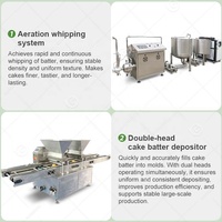 Ligne de production de cupcakes automatique avec four à cuire, glaçage et tunnel de cuisson pour cupcakes en éponge semi-automatique