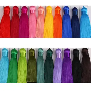 5CM cm Silk Tassel Brush Earrings Charm Diy Earrings Pendant Jewelry Making Satin Fringe Handmade Decor Crafts Wholesale