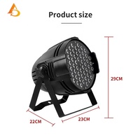 AICPOSE - Vente en gros professionnelle - 54 projecteurs à faisceau RGB 3W 3-en-1 DMX512 avec angle de faisceau de 45 degrés - Classement IP33 - Pour l'éclairage de scène