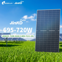 Panel Surya Bifasial Jinko Tipe N TOPCon 695W 700W 705W 720W Panel Fotovoltaik Monokristalin Stok Gudang EU