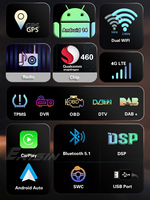 Reproductor Multimedia para Auto Erisin ES6666FS con Android 14, DSP, DAB, Pantalla IPS, Pantalla Dividida, USB, RGB, para FORD Fiesta/Kuga/Galaxy/Focus, 4G CarPlay