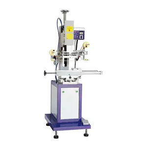 Chinese Manufacture Pvc Pu Paper Logo Embossing Machine Leather Pneumatic Hot Gold Foil Stamping Machine For Glass Bottle