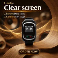 Pulsera Inteligente HW02 4G LTE GPS para Cuidado de Personas Mayores, Botón SOS, Monitor de Salud del Sueño, Resistente al Agua IP68, Batería de 5-10 Días, Pantalla IPS de 1 Pulgada