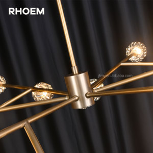 Lámpara Colgante RHOEM RH de 60 Pulgadas, Redonda, de <span class=keywords><strong>Cristal</strong></span> K9 y Latón Sólido, para Venta al Por Mayor - Product Image 5