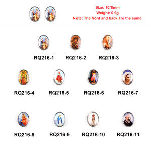 Nuevo Centro de Mesa de Rosario Floral con Medalla Milagrosa Ovalada de Esmalte, Cruz de Jesús, Virgen María, Crucifijo Católico de Aleación Mixta - Product Image 2