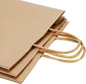 Sacs en papier kraft personnalisés avec logo imprimé et poignées pour pizza, lait, sushi et gelée - Emballage alimentaire recyclable - Product Image 6