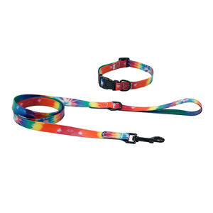 Correa y <span class=keywords><strong>Collar</strong></span> para Perro de Nailon con Estampado de Arcoíris de Moda de Lujo Personalizado con Función de Liberación Rápida para Caminar y Correr de Forma Segura - Product Image 2