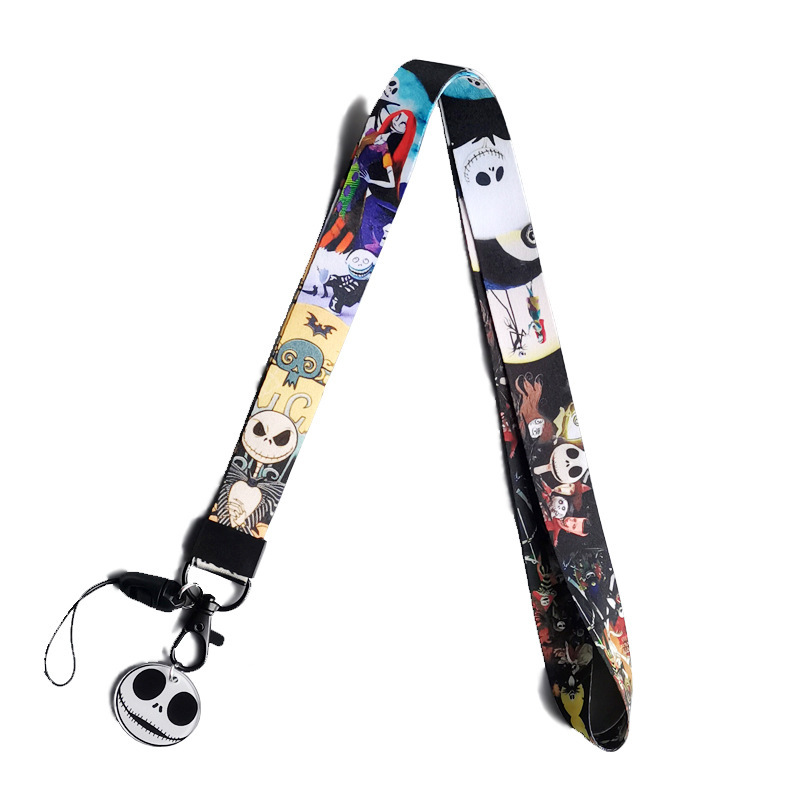 Cool Cartoon Horrible Jack Skellington Lanyards Pendant Anti-Lost Neck Strap Card Holder ID Card Satin Lanyards Halloween Gifts Image 5