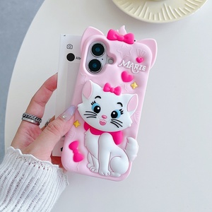 Có Thể Điều Chỉnh Đứng Dễ Thương 3D Hidden Phim Hoạt Hình Mary Mèo Silicone Chống Sốc Trường Hợp Mềm Điện Thoại Di Động Bìa Cho Iphone 16 Pro Max - Product Image 6
