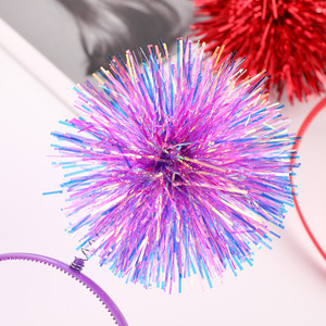 Serre-tête Lumineux Oreilles de Chat, Cerceau Cheveux Scintillant avec Pompons, Effet Néon Irisé Clignotant pour Fêtes Rave, Pâques, Ramadan, Cadeaux Festifs - Product Image 6