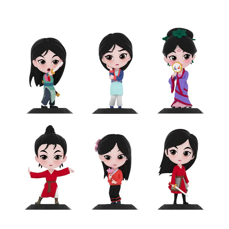 OEM personalizzato Anime Passion Mulan pvc cartoon toy action figure giocattoli modello da collezione