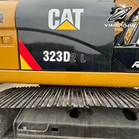 Excavatrice sur chenilles d'occasion CAT 323D2L de 23 tonnes, excavatrice Caterpillar d'origine avec moteur haute puissance de 129 kW pour carrière