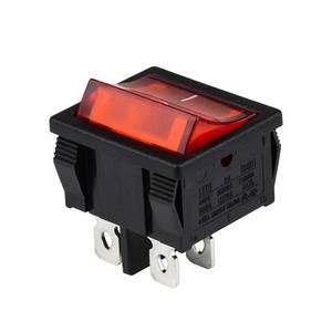 Interruptor Basculante Industrial Iluminado LECI <span class=keywords><strong>de</strong></span> <span class=keywords><strong>Gran</strong></span> Corriente, Impermeable IP41, 10A 250VAC 6A 250V, 50000 Ciclos, 4P SPST/SPDT, Mini Push - Product Image 1