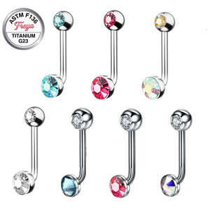 Joyas Corporales Modernas para Mujer, de Titanio en Forma de L con Zirconia, Christina Venus <span class=keywords><strong>VCH</strong></span>, <span class=keywords><strong>Piercing</strong></span> Genital Hipoalergénico, Decoración Diaria - Product Image 1