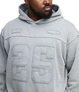 Conjunto Deportivo Personalizado para Hombre en Gris, 100% Algodón, Grueso, Estilo Holgado, Pantalones Deportivos y Sudadera con Capucha, Conjunto de Invierno para Hombre - Product Image 3