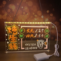 Tableau d'écriture en acrylique DIY éclairage de charge LED écran d'affichage pour le marché de nuit publicité bâtiments société hôpital utilisation