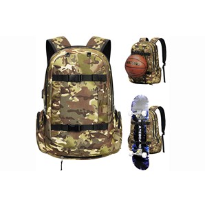 Free sample Trendy Cool Blue Street Style Large Capacity Wholesale Custom Mens Skateboarding Bag Skateboard <b>Backpack</b> - Product Image 1