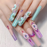 Acrylique Fleur Nail Art Décoration Mixte Diy Kawaii Nail Charms Résine 3D Charms Fait À La Main Fleurs pour Ongles