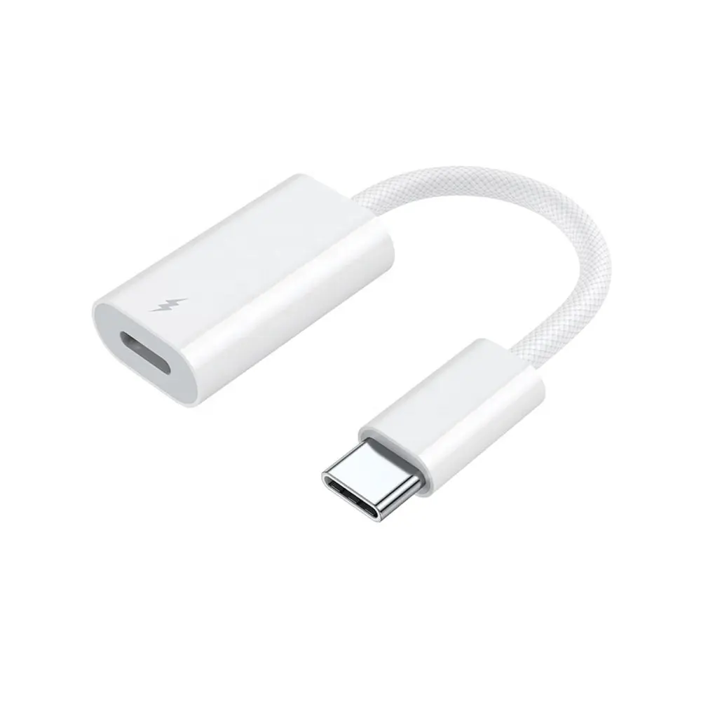محول USB C ذكر إلى إضاءة أنثى لهاتف iPhone 15/Plus/Pro/Pro Max ، iPad Pro/Air ، فقط للشحن ونقل البيانات