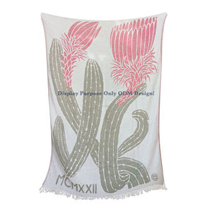 Manta Jacquard de Diseño OEM, 130x170 cm - 51x67'', Pesada y Lujosa, 100% Algodón - Se Aceptan Diseños Personalizados - Product Image 3