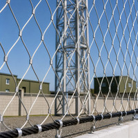 Système de protection anti-UAV : Filet de barrière en maille de corde tissée en acier inoxydable haute résistance pour l'interception des drones en aéroport